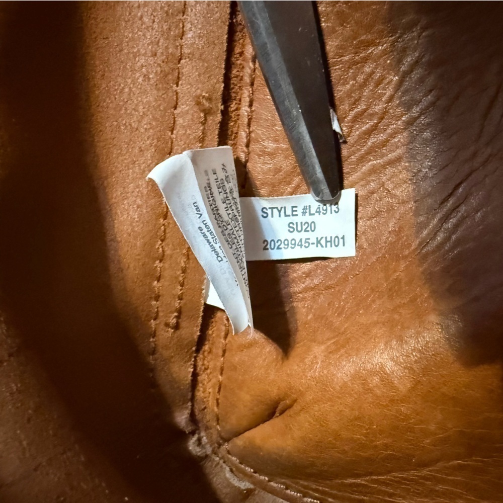 Madewell The Abroad Leather Shoulder Crossbody Brown Bag Purse L4913 flaw snap - Picture 6 of 8